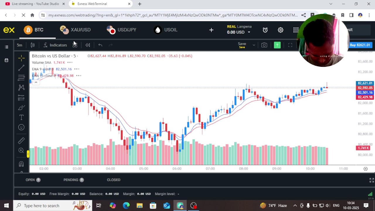 🔴 Live: Bitcoin & Gold Trading | USD/BTC & XAU/USD | Exness