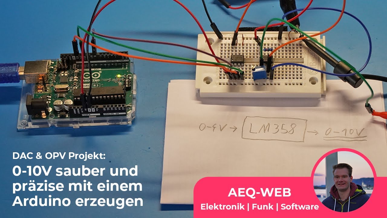 Variable 0-10V Spannung mit dem Arduino erzeugen - LM358 & MCP4822 Tutorial