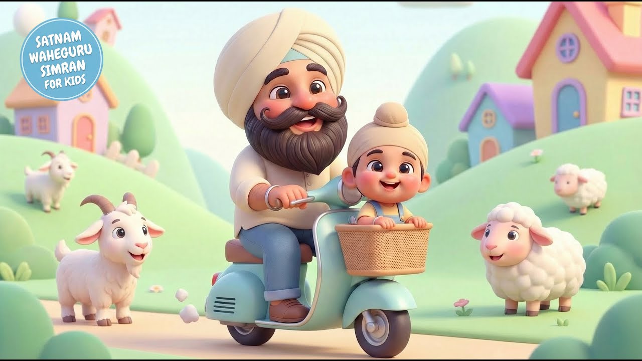 Satnam Waheguru Simran for Baby Deep Sleep 🌙 | Soft & Peaceful Gurbani Music for Kids