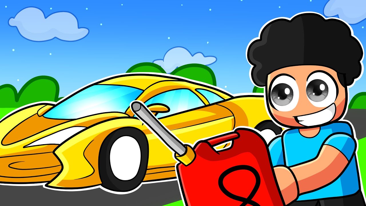 Como eu fiquei MUITO RICO ABASTECENDO CARROS no Roblox