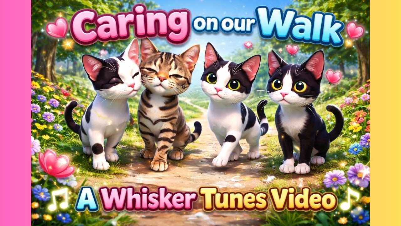Caring on Our Walk 🐾 | Gentle Learning Music for Kids | A Whisker Tunes Video - Play Time Songs TV