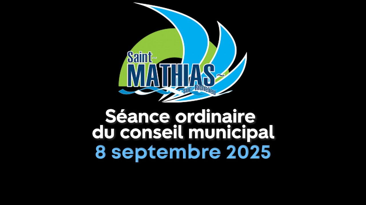 🔴 Séance ordinaire du conseil municipal du 8 septembre 2025 en direct 🔴