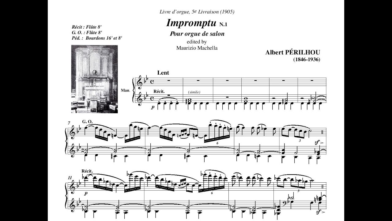 Albert Périlhou (1846-1936): 1er Impromptu pour Orgue de salon