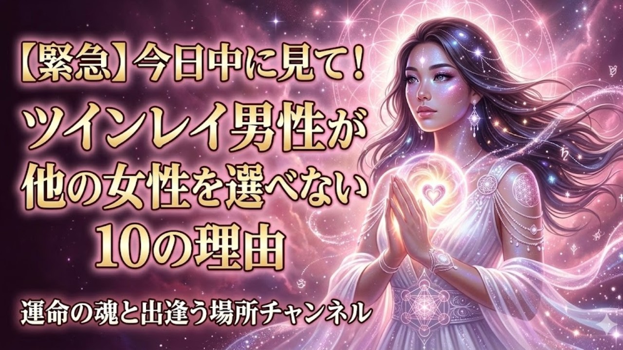 【衝撃】ツインレイ男性が他の女性を選べない真実　今日中に知るべき