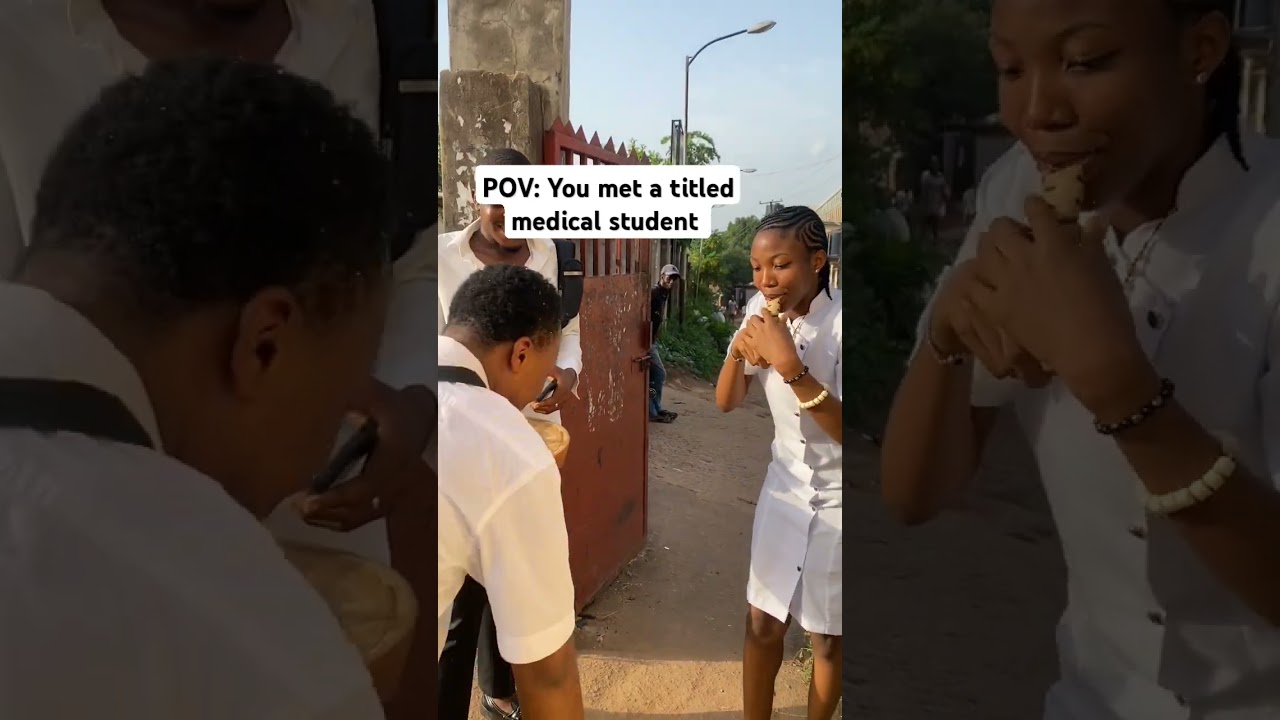 Oluoma greets a titled medical student 