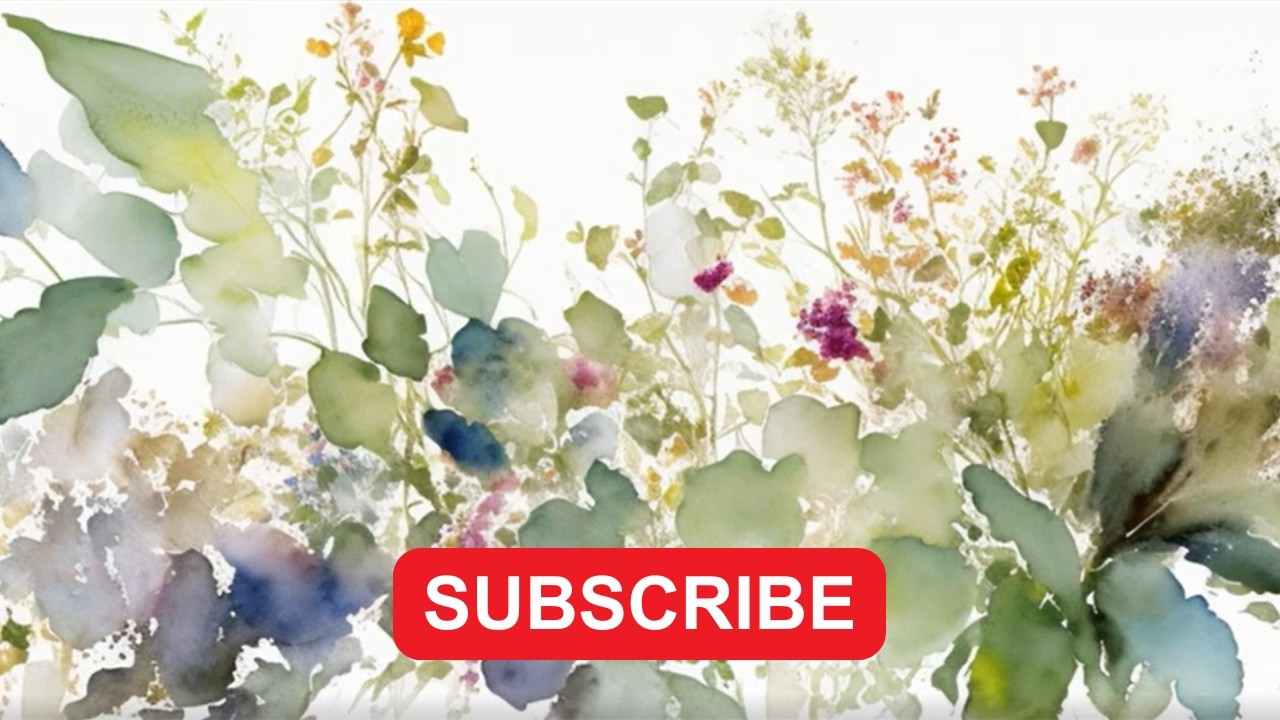 Floral Watercolour TV Screensaver – TV Wallpaper – 1 Hour – No Music, No Sound