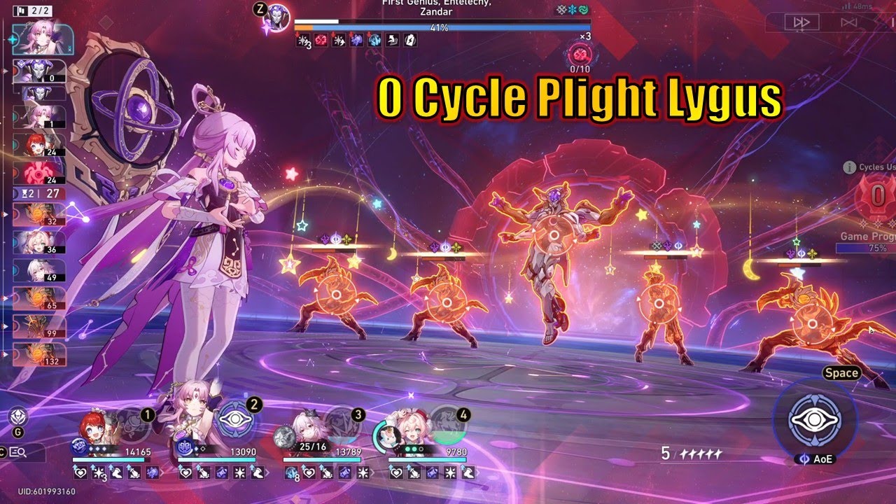 E6S5 Fu Xuan Evernight Tribbie Hyacine 0 Cycle Hardest Anomaly Arbitration