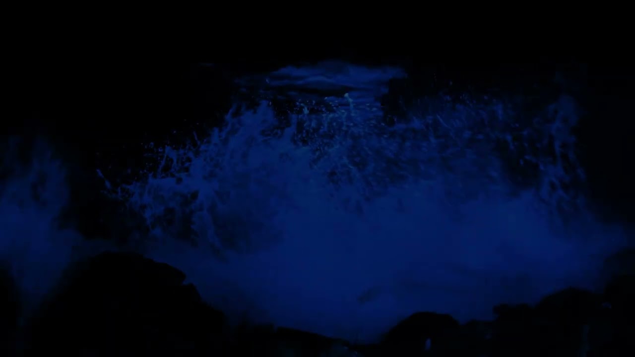 (No Ads) Deep Relaxation Music • Rolling Ocean Waves at Quiet Night to Calm the Mind