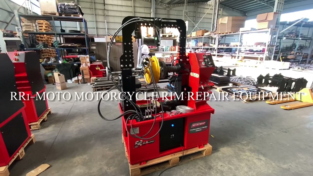 Nitromac Motorcycle rim repair machine
