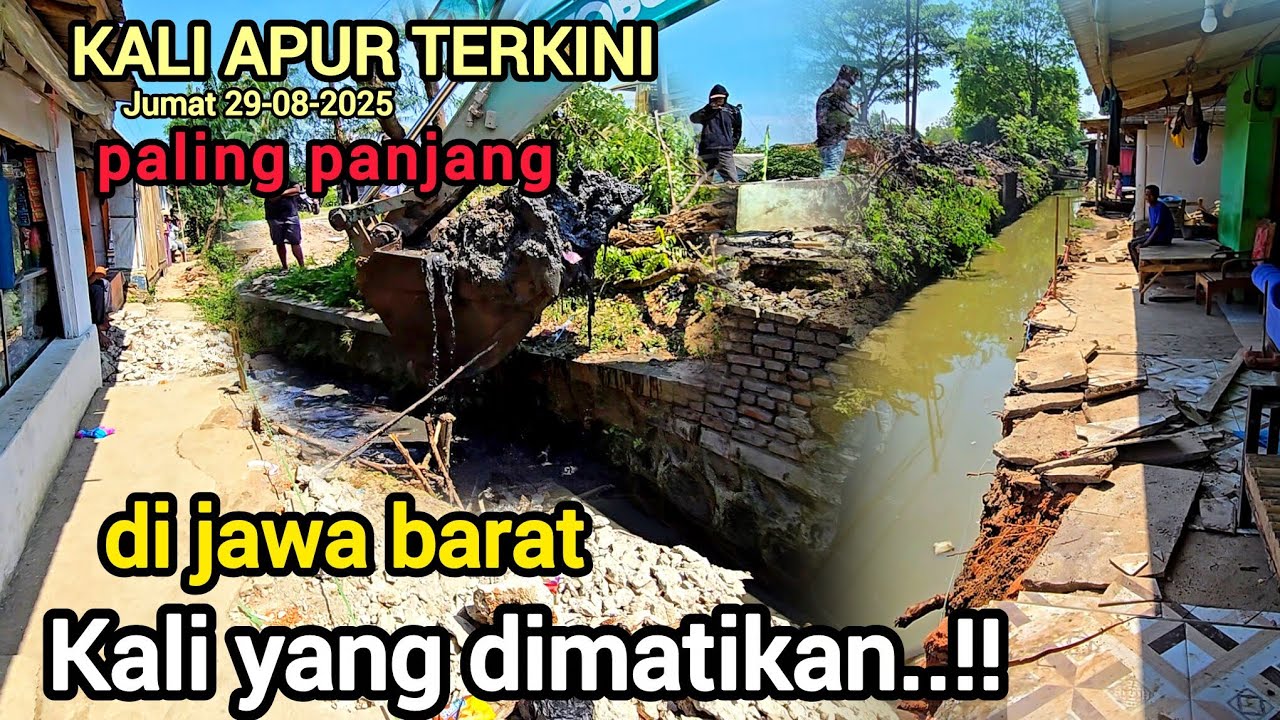 DISINI TITIK TERPARAH BANJIR KALI APUR WALAU HUJAN RINGAN❗️KALI KALI SENGAJA DIMATIKAN DIBUAT RUKO