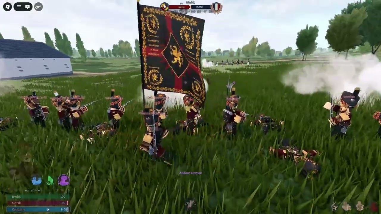 roblox napoleonic wars andour guard, solsmark v french garde, vistule, denmark guard fus