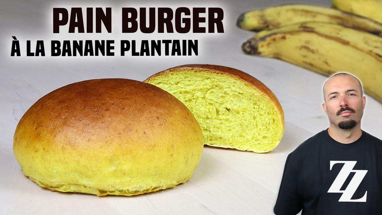 PAIN BURGER &agrave; la BANANE PLANTAIN (ULTRA MOELLEUX)