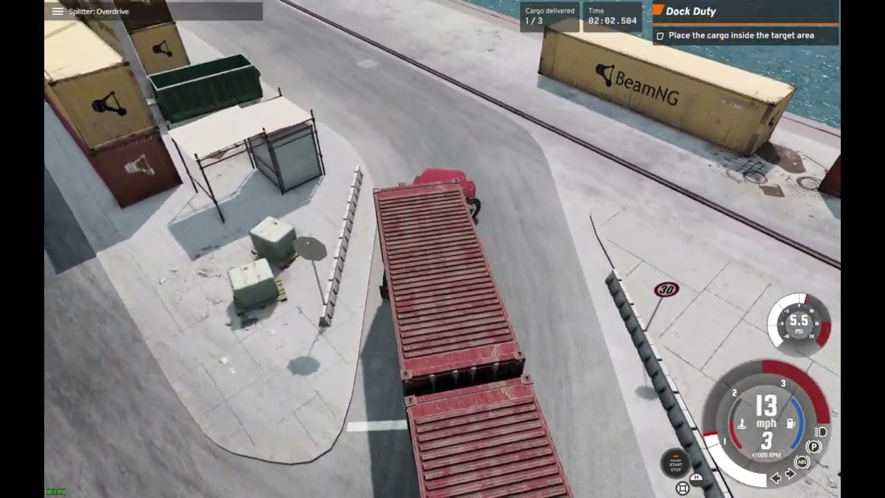 BeamNG.Drive Dock Duty Scenario Speedrun WR (3:43.125) [7/6/2025]