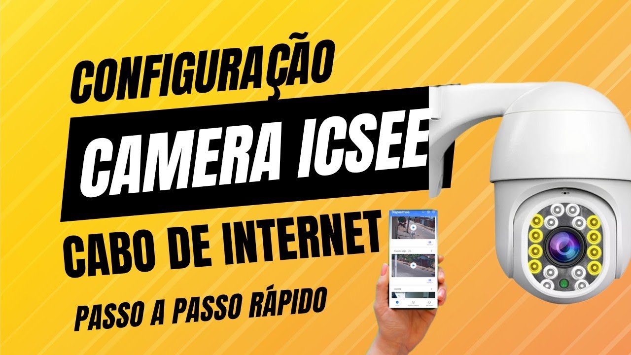 COMO CONFIGURAR CAMERA IP ICSEE COM CABO DE REDE - CABO DE INTERNET RJ 45