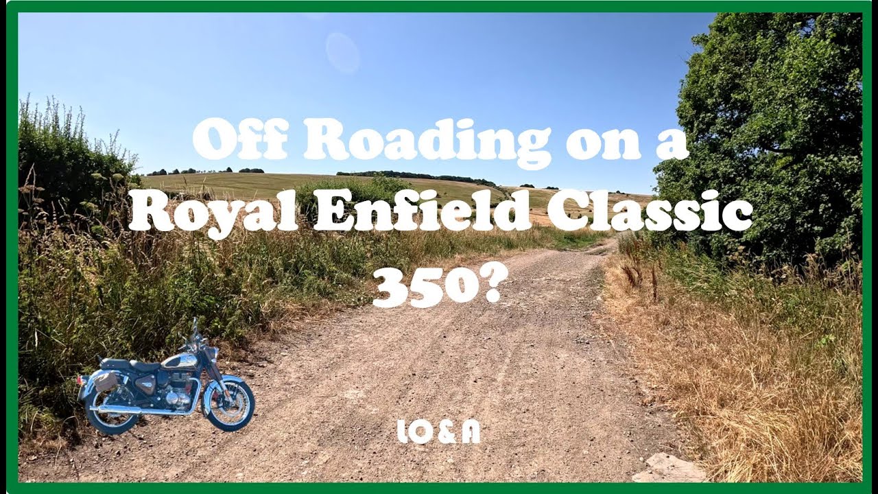 Off road riding on a Royal Enfield Classic 350 Reborn.