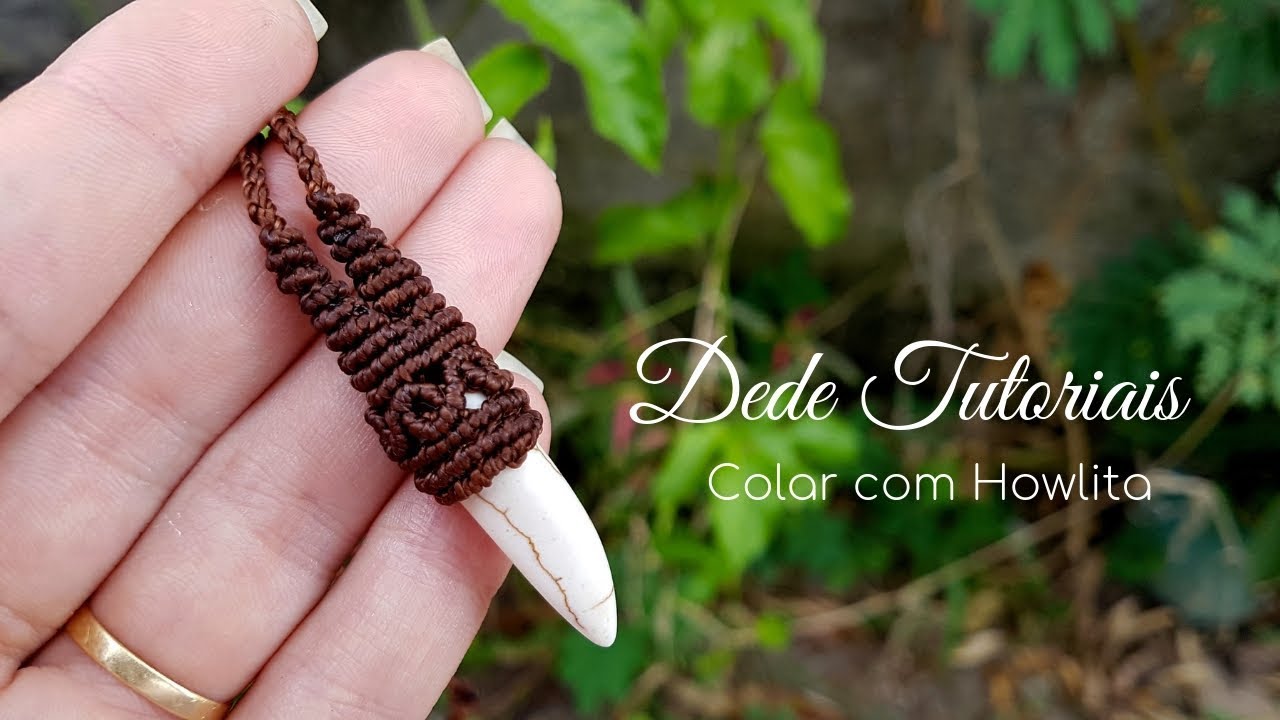 Dede Tutoriais | Como fazer colar com dente howlita #160