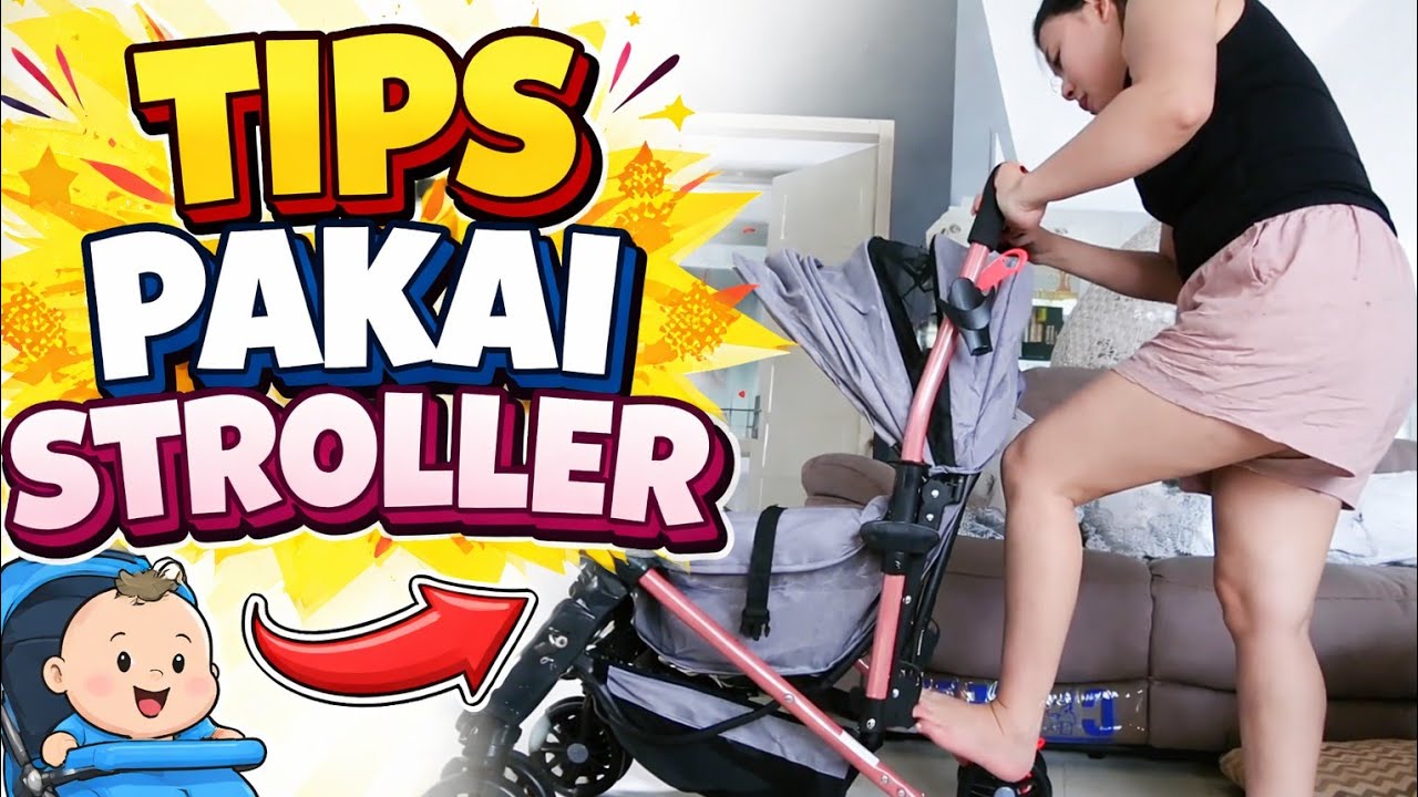 Mami pasang stroller sampai kelihatan bobanya 