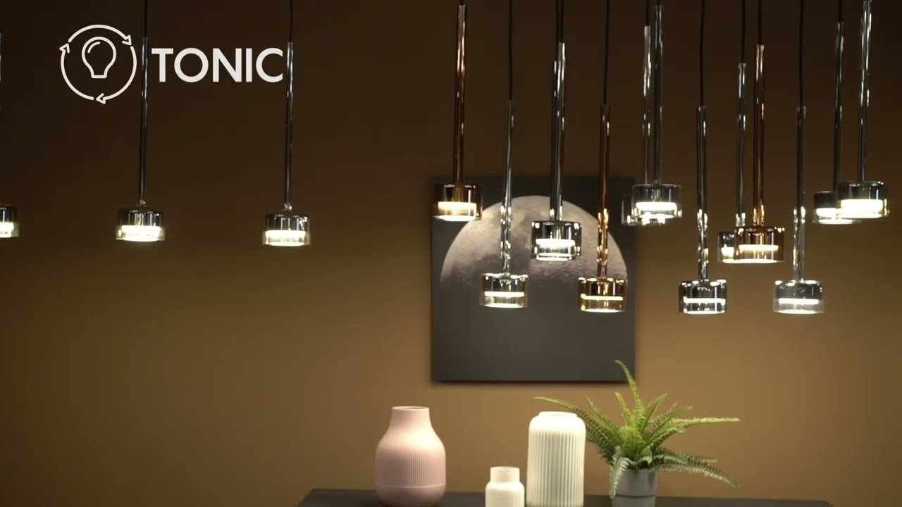 L&aacute;mparas Tonic LED de Mantra. La elegancia del cristal.