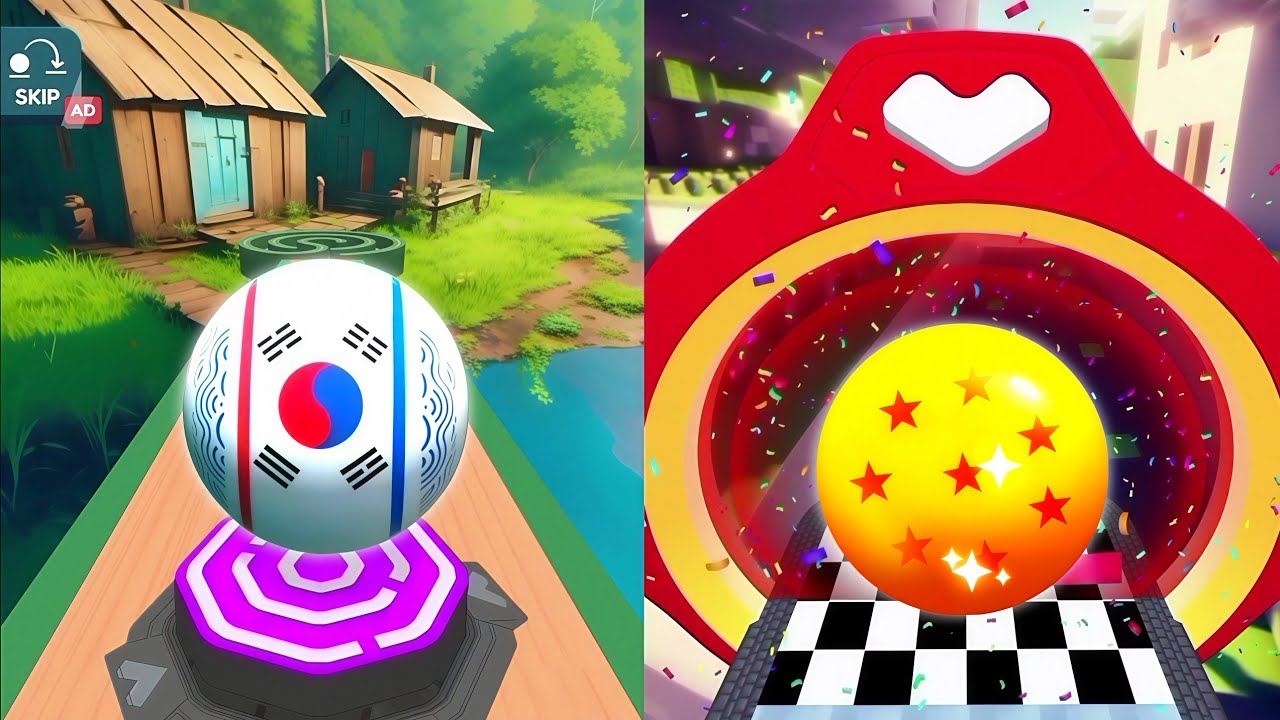 🌀🌝🏐Rolling Ball Sky Adventure Vs Reversed Gameplay SpeedRun Walk-through Level 117