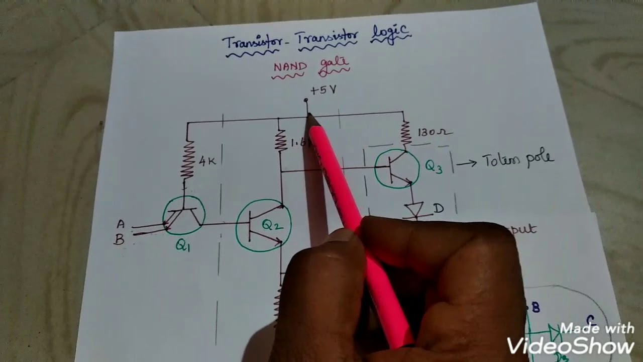 TTL totem pole NAND logic in Tamil