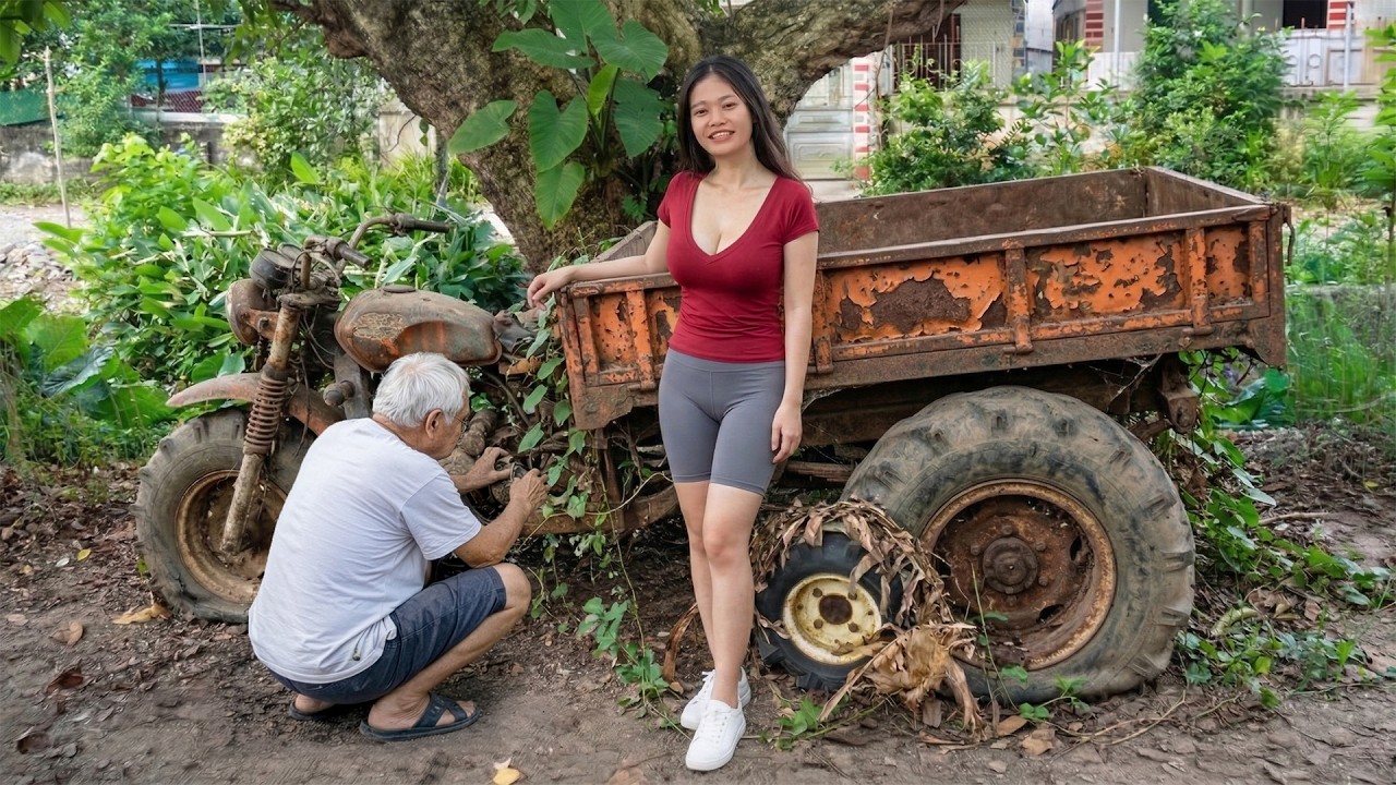 [TIMELAPSE] Genius Girl Restored Kawasaki Motorcycle After Years Of Abandonment Making It Her Own