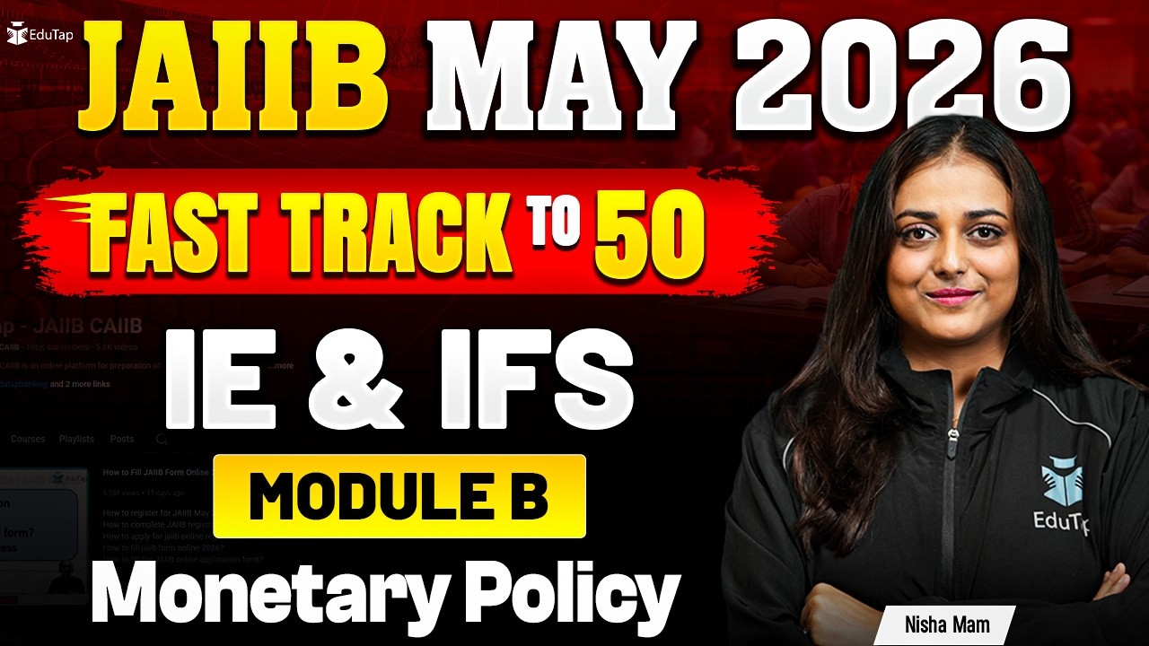 JAIIB IE & IFS Free Online Classes 2026 | Monetary Policy MCQ Practice | JAIIB May 2026