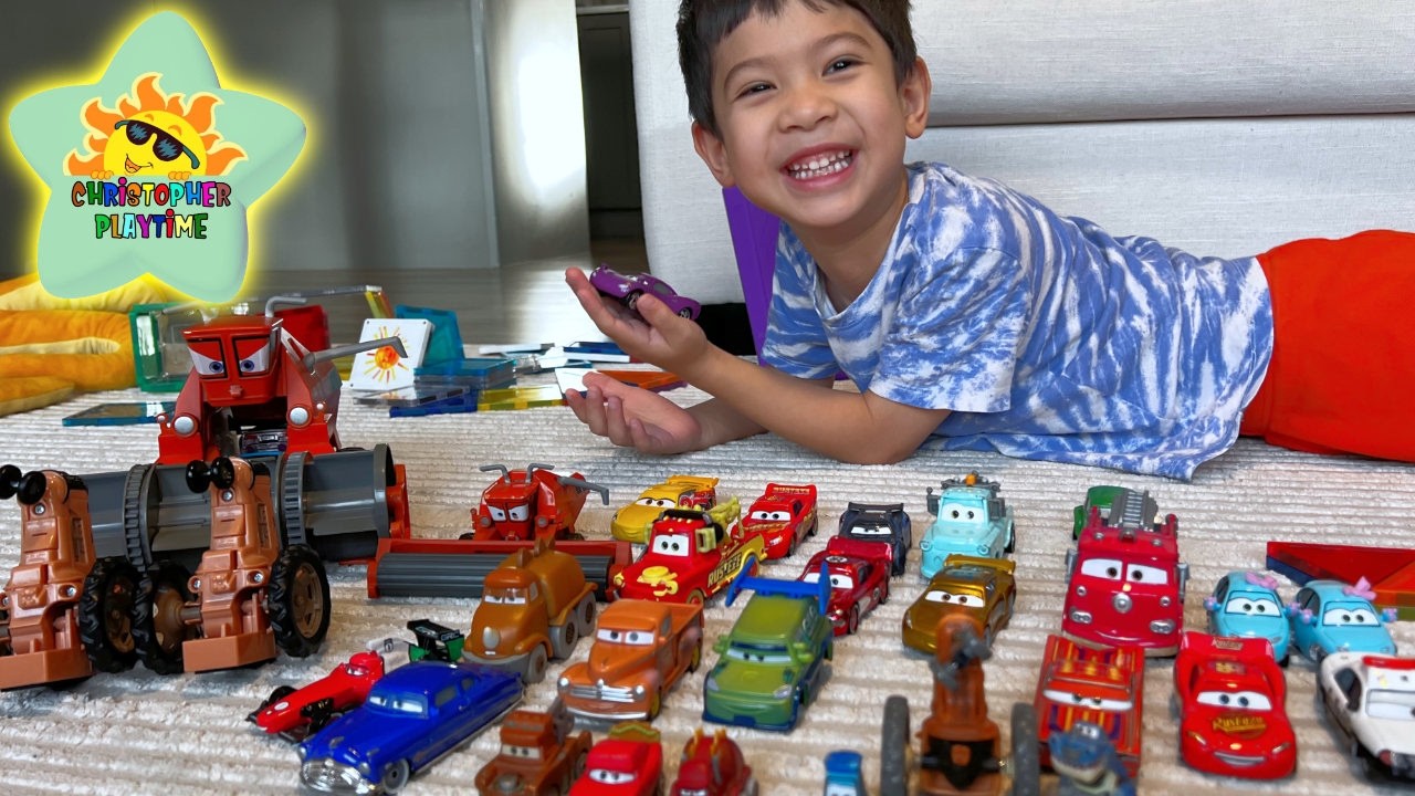 Looking for Disney Pixar Cars | Lightning Mcqueen | Playing Toys with Christopher