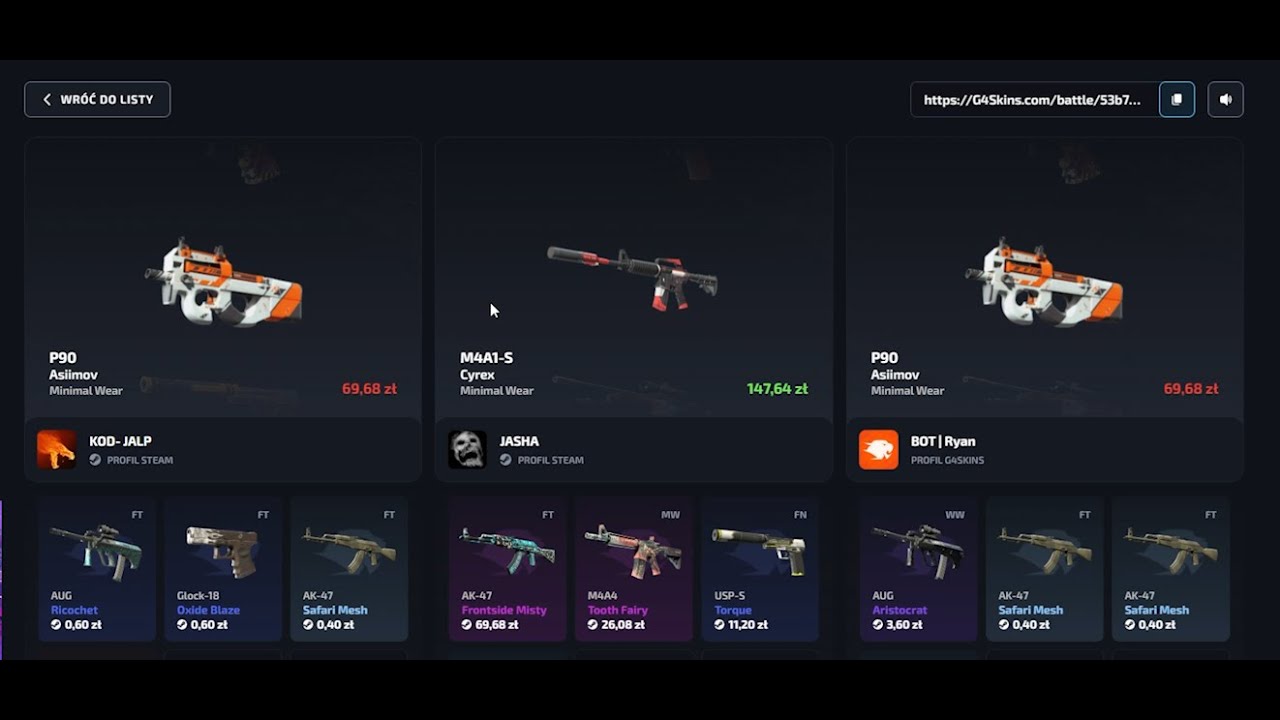 G4skins Ep1 | profit z bitewek na 3 osoby