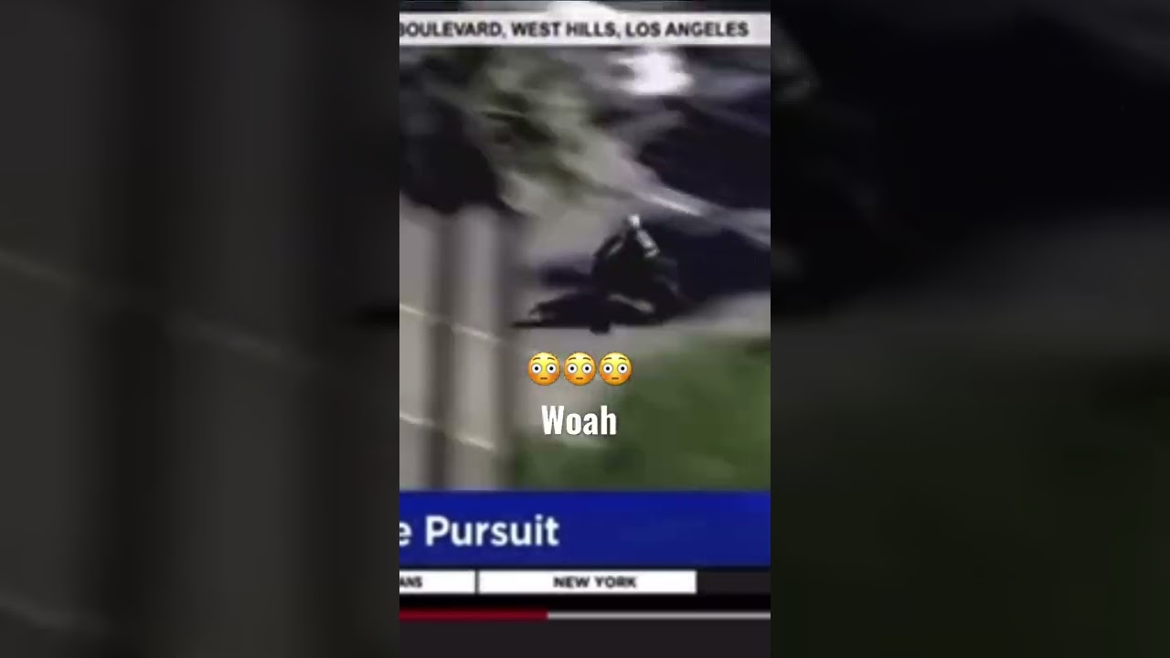 Motorcycle crashes during high speed chase with Los Angeles police  #subscribe #racing #pursuit