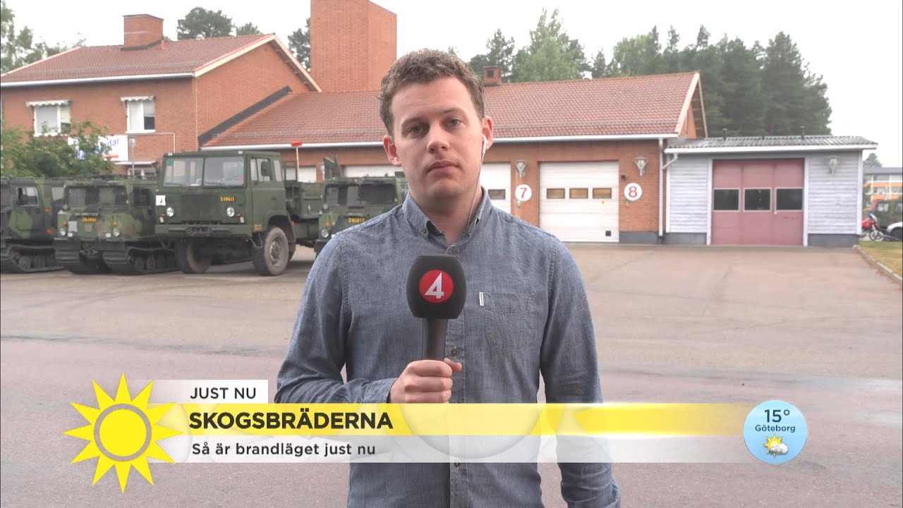 Brandläget just nu – äntligen kommer välbehövligt regn - Nyhetsmorgon (TV4)
