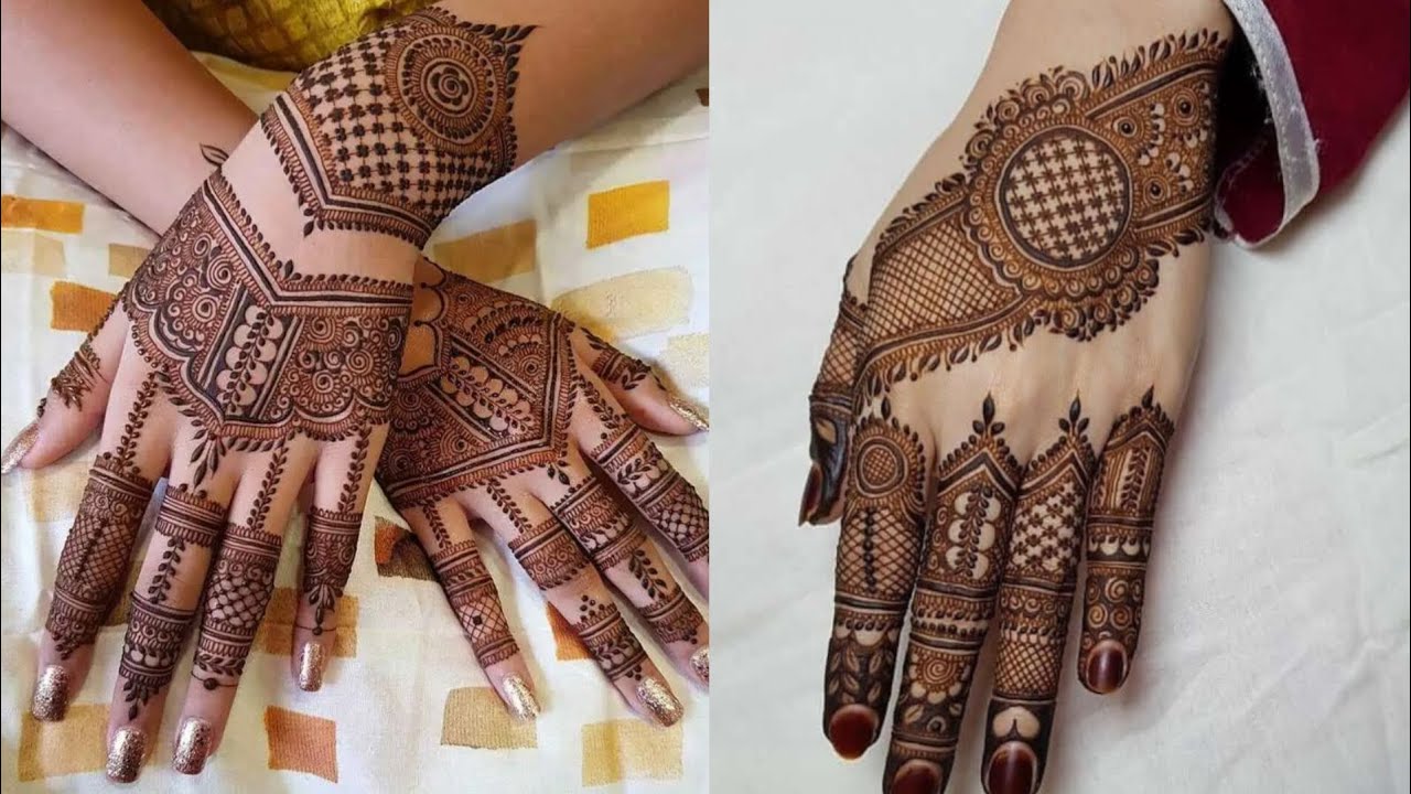 Simple mehndi designs for back hand 😍💯✅#mehndi #henna #simple #style 