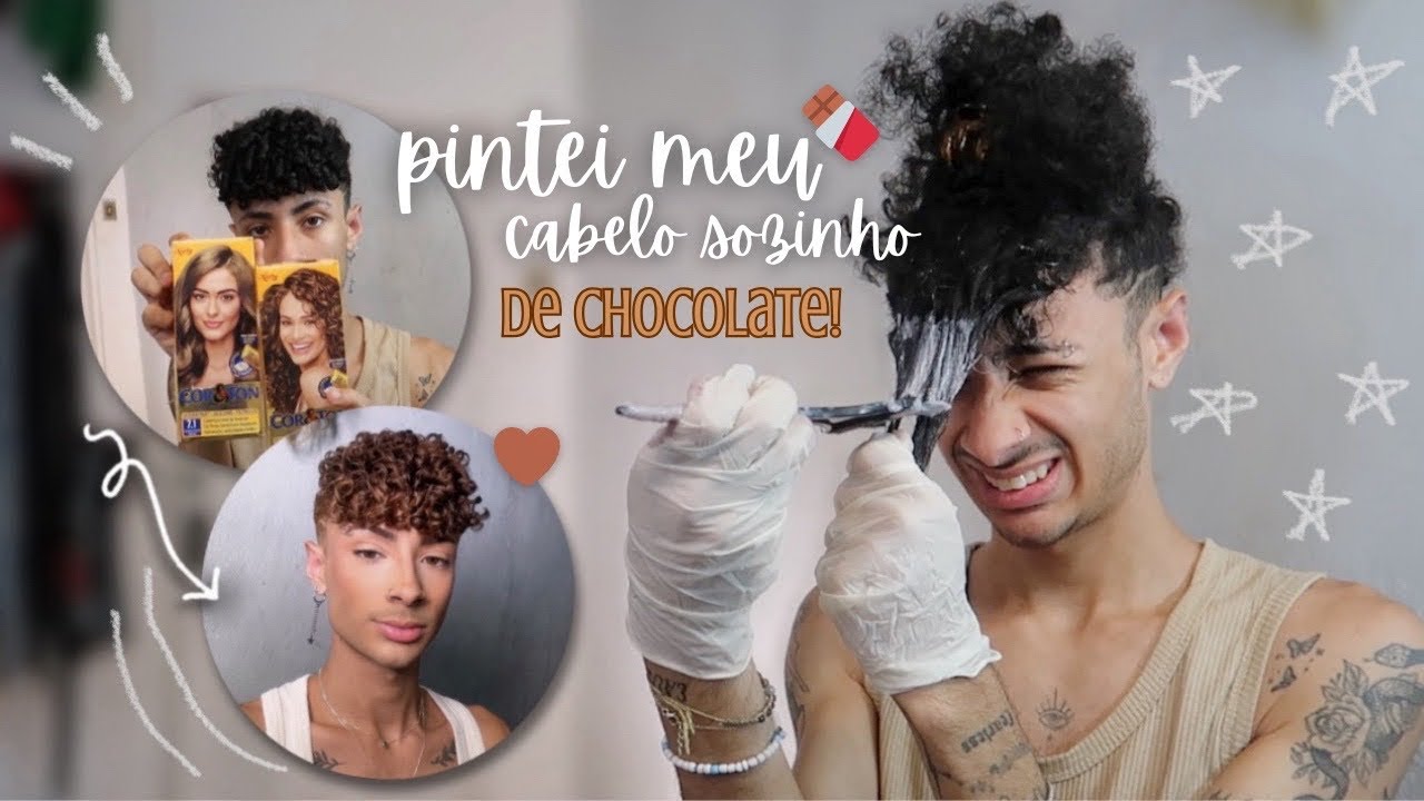 PINTANDO meu CABELO SOZINHO! 🤎✨💇🏻‍♂️ *brown hair*