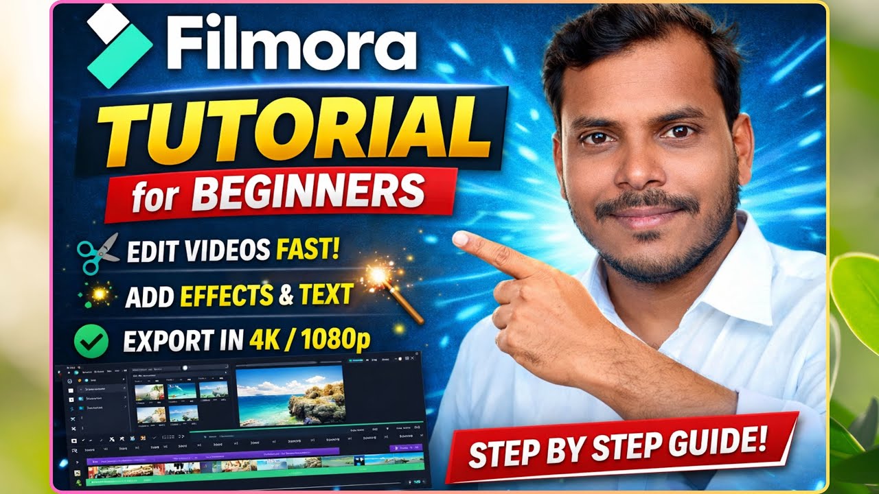 Filmora Tutorial for Beginners (2026) &ndash; Complete Step by Step Guide I Filmora video editing software
