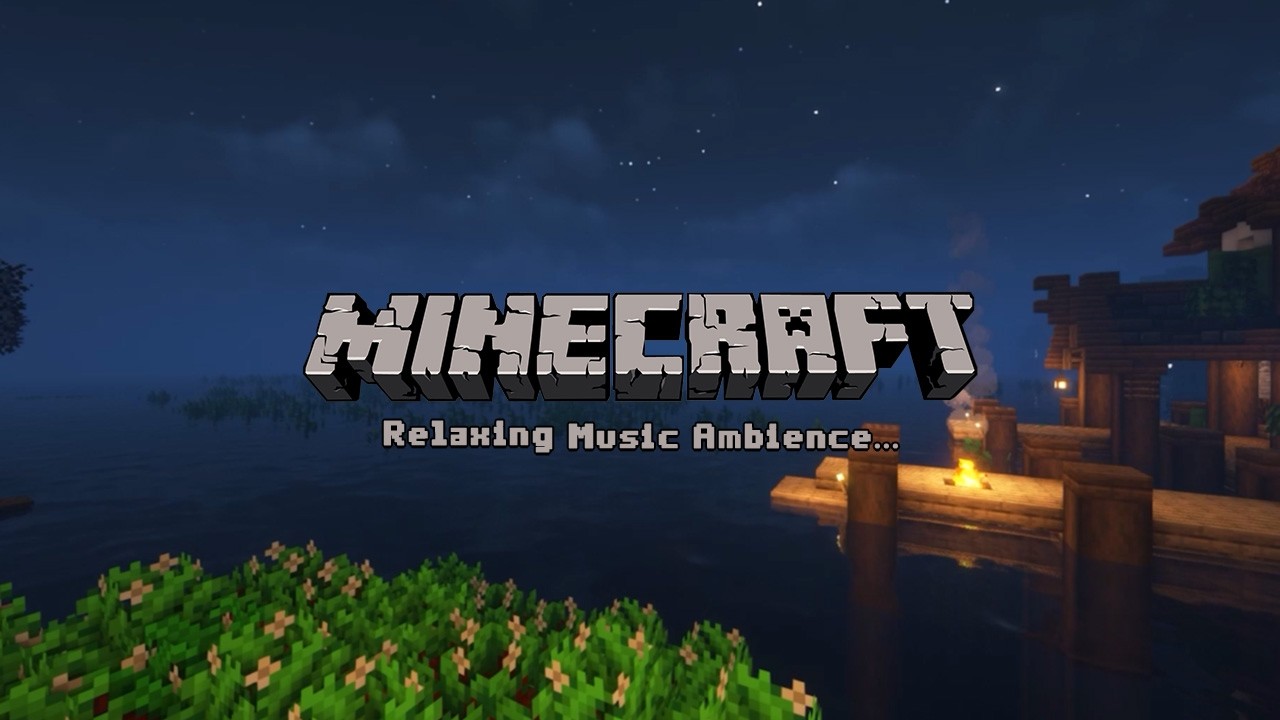 please, no more thinking tonight... relaxing minecraft music with camfire & water