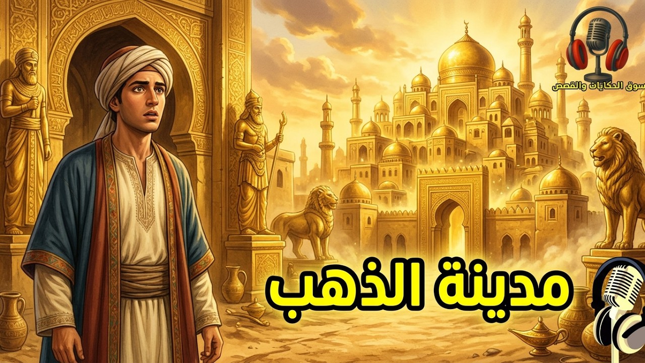 قصة مدينة الذهب من القصص الخيالية المعبرة والمشوقة قبل النوم، ضع السماعات واستمع سوق الحكايات والقصص