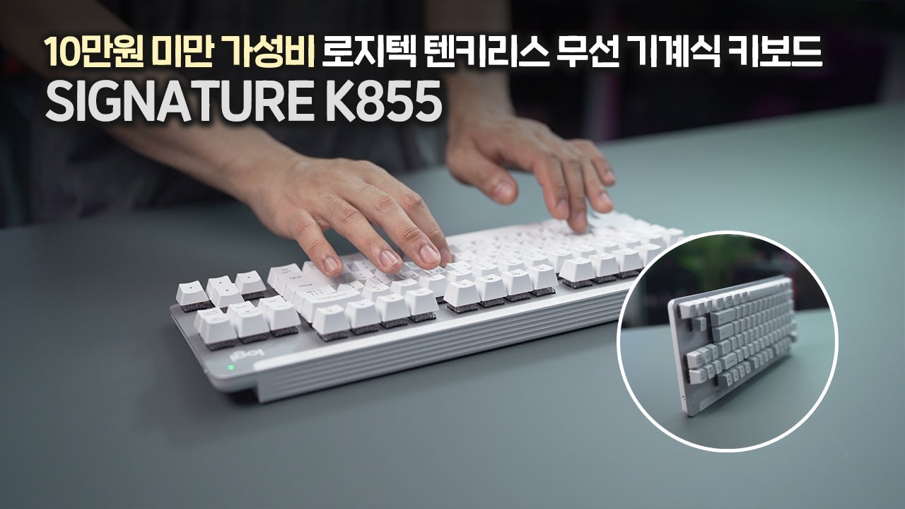 36개월 배터리타임과 기계식 스위치, 셀프 스탠딩까지 가능한 가성비 로지텍 텐키리스 무선 기계식 키보드 SIGNATURE K855