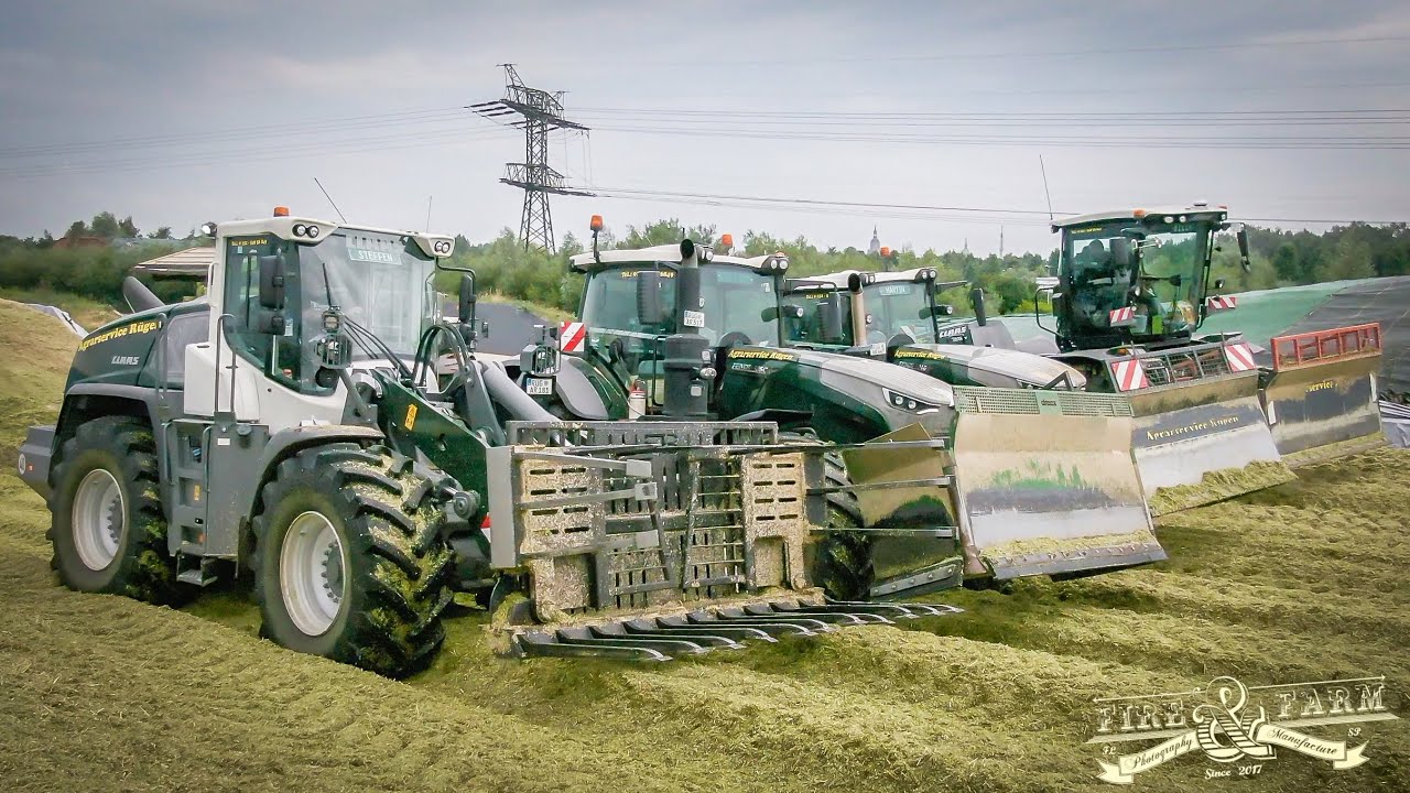 Kampf gegen Lagergetreide | Agrarservice Rügen  | Vier Giganten auf dem Silo | 2x Jaguar 990