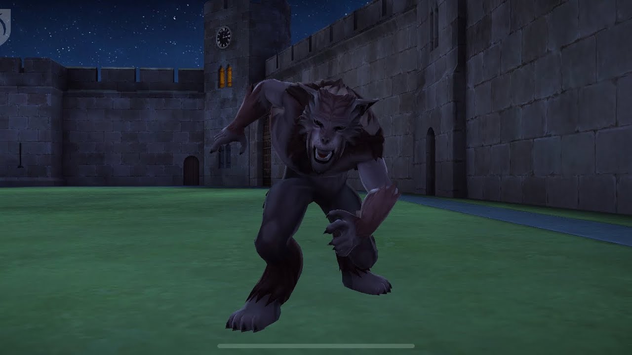 Hogwarts Mystery Fenrir Greyback assumes his wolf form and defeats Chiara Lobosca