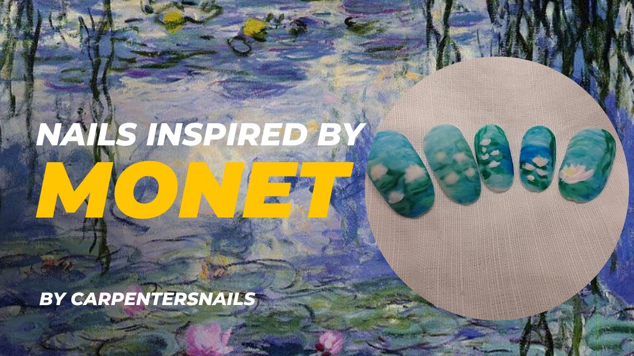 Tutorial: Nails inspired by Claude Monet's waterlily paintings
