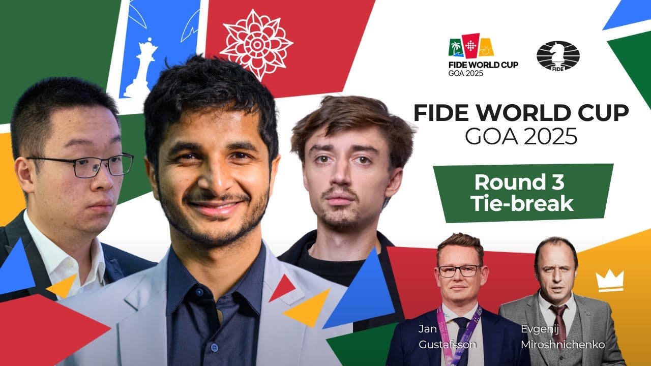 Chess ♟ | FIDE World Cup 2025 | Round 3 | Tie-break | ft. 🇮🇳 Vidit, 🇨🇳 Wei Yi, Dubov and more