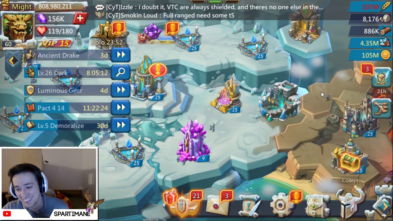 Lords Mobile - 4.2 Billion Dropped 400 Million Might and Shielded LOL??? 😖😖😖