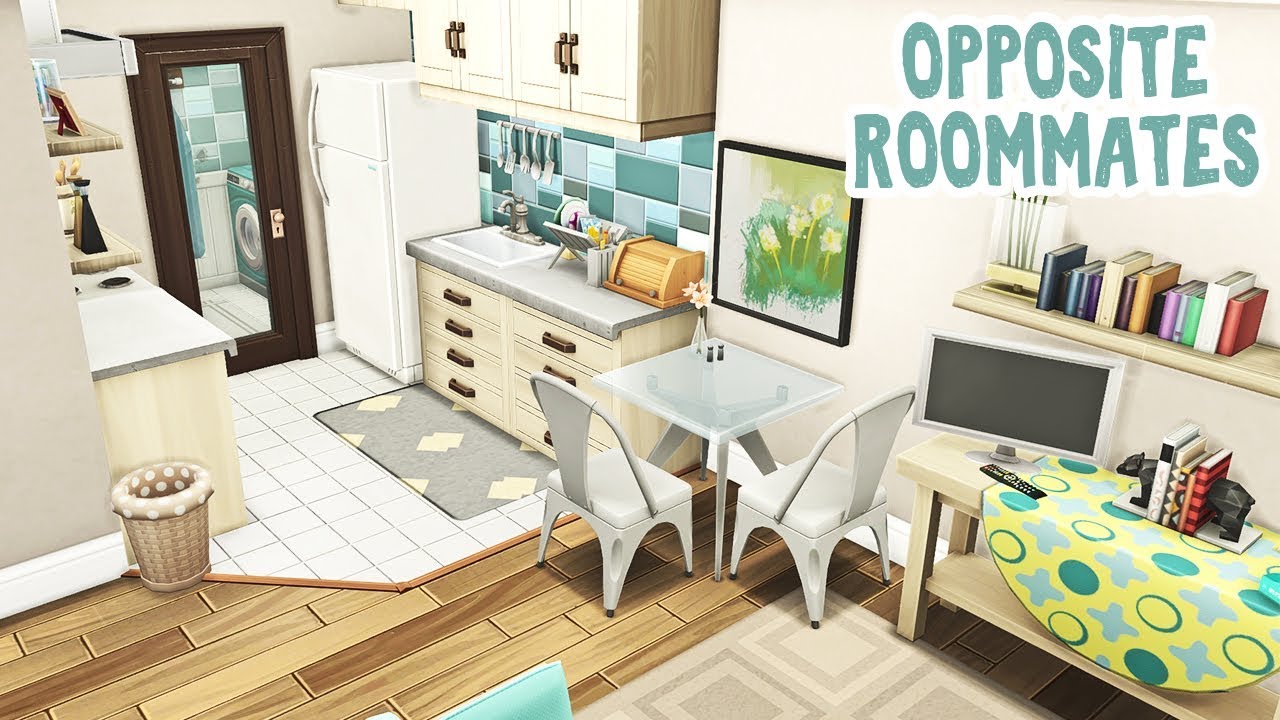 Opposite Roommates || The Sims 4 Apartment Renovation: Speed Build