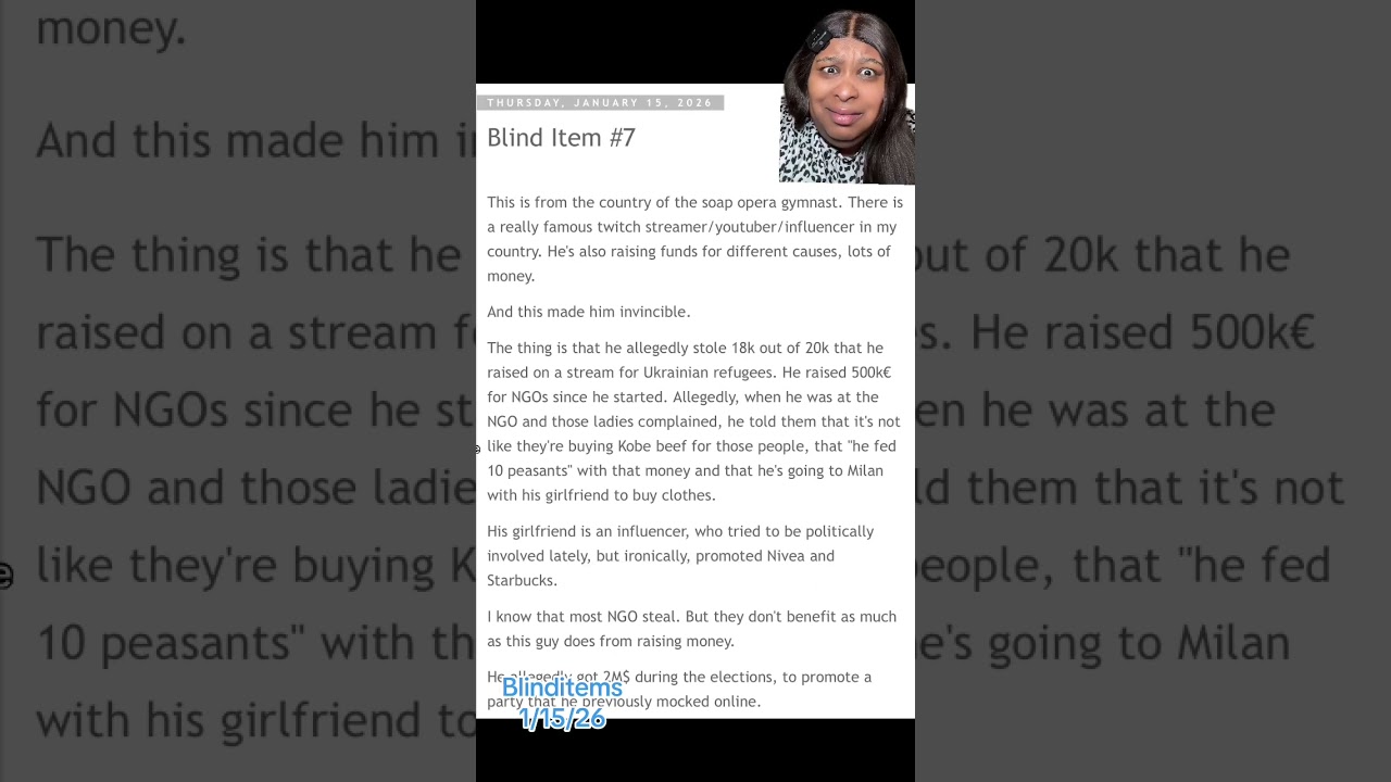 Blinditems on 1/15/26 #celebritygossip #blinditems #celebrityblinds 