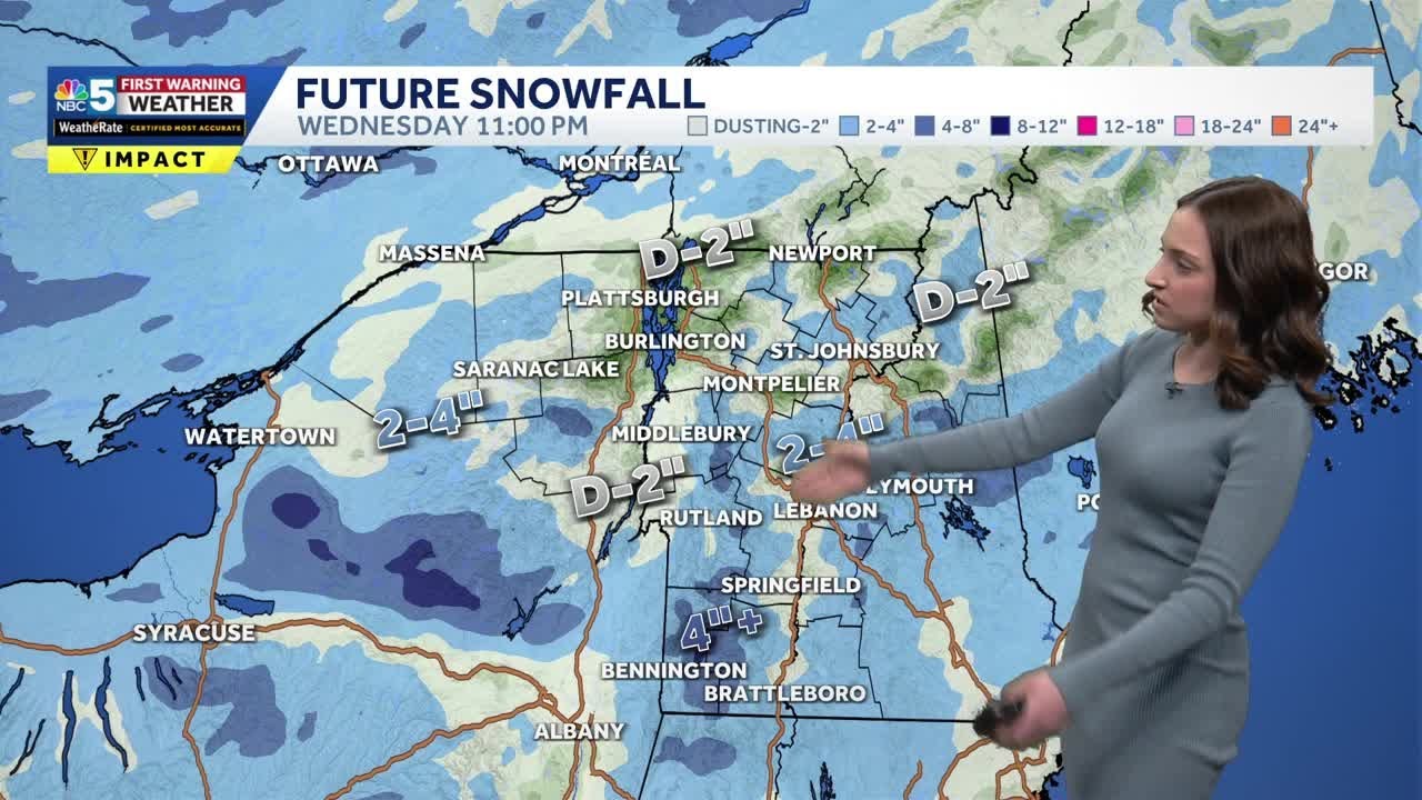 Few snow squalls possible Wednesday afternoon (02-24-26)