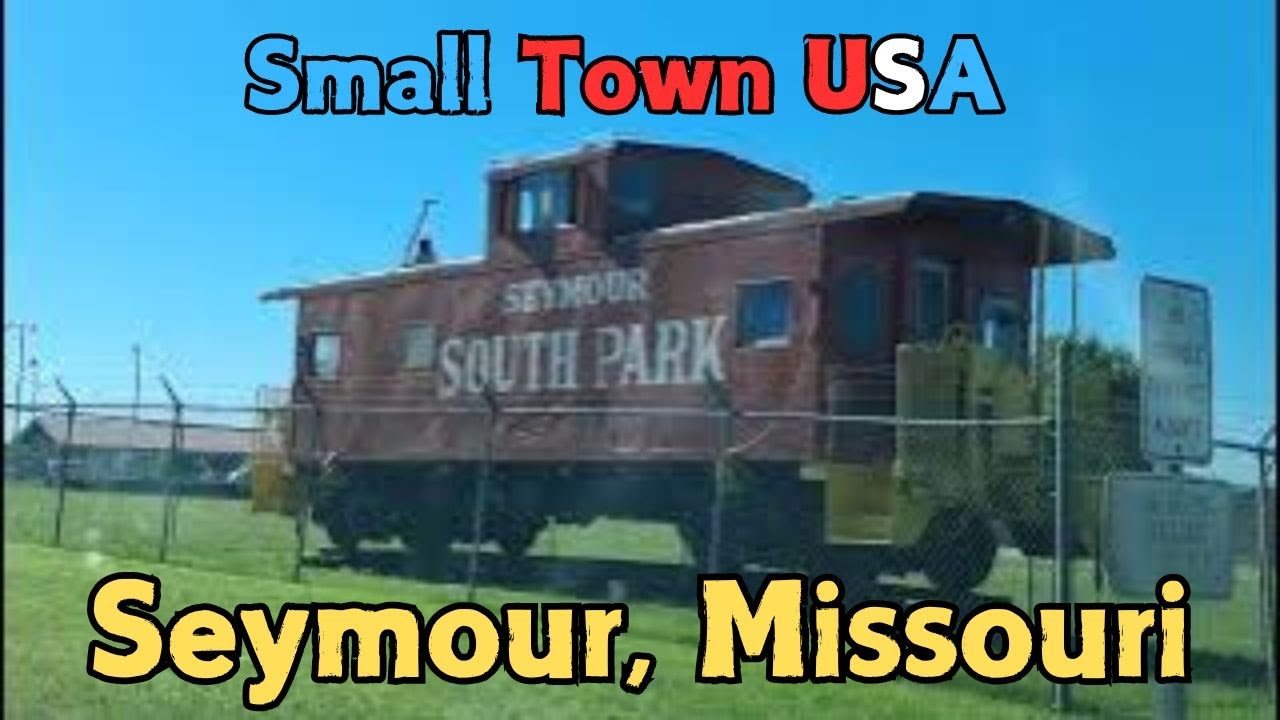 Driving in Small Town Seymour, MO: Coca-Cola Mural, 7UP Sign, Water Tower, Caboose & Movie Theater