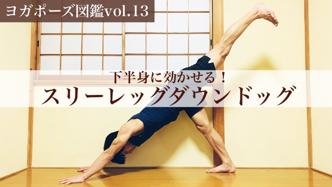 【ヨガポーズ図鑑vol.13：スリーレッグドッグ】下半身に効かせるポイント