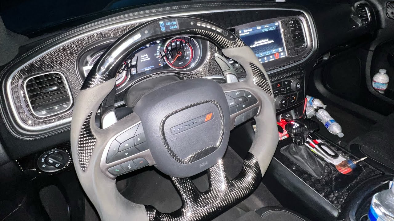 Installing CARBON FIBER Interior Trim Pieces By Dyna Performance In My Scatpack