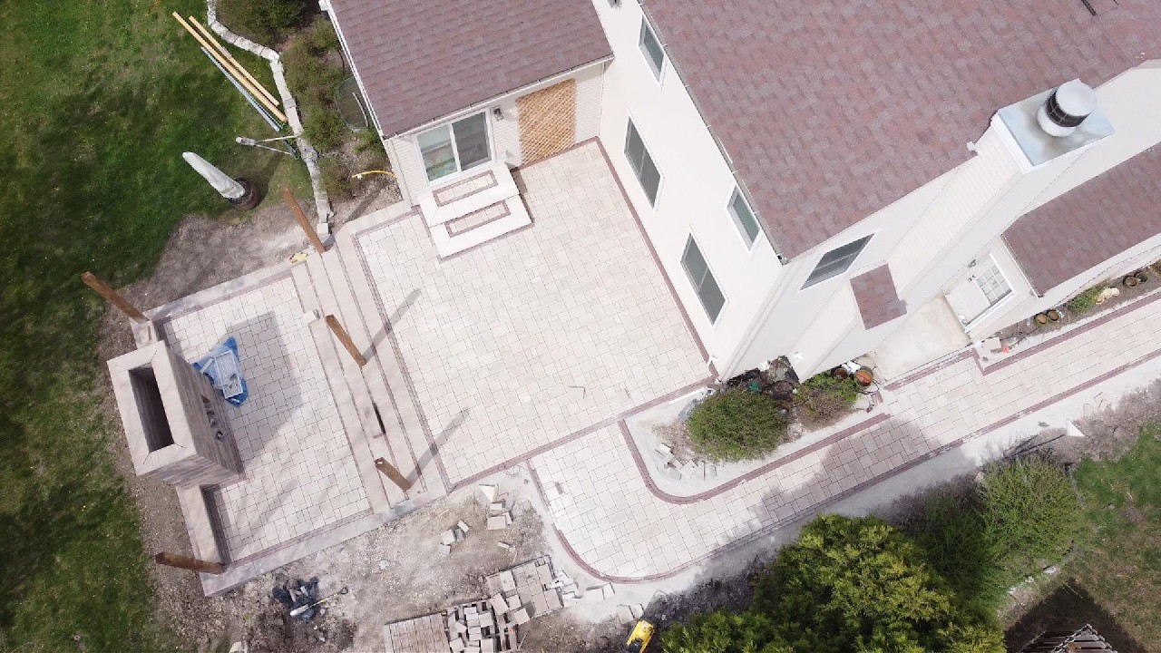 New Unilock paver patio in Lindenhurst, IL - 2025