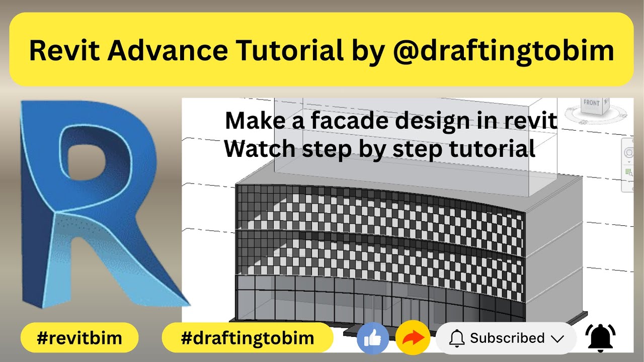 Facade Design in #revit watch full tutorial #draftingtobim #revitbim
