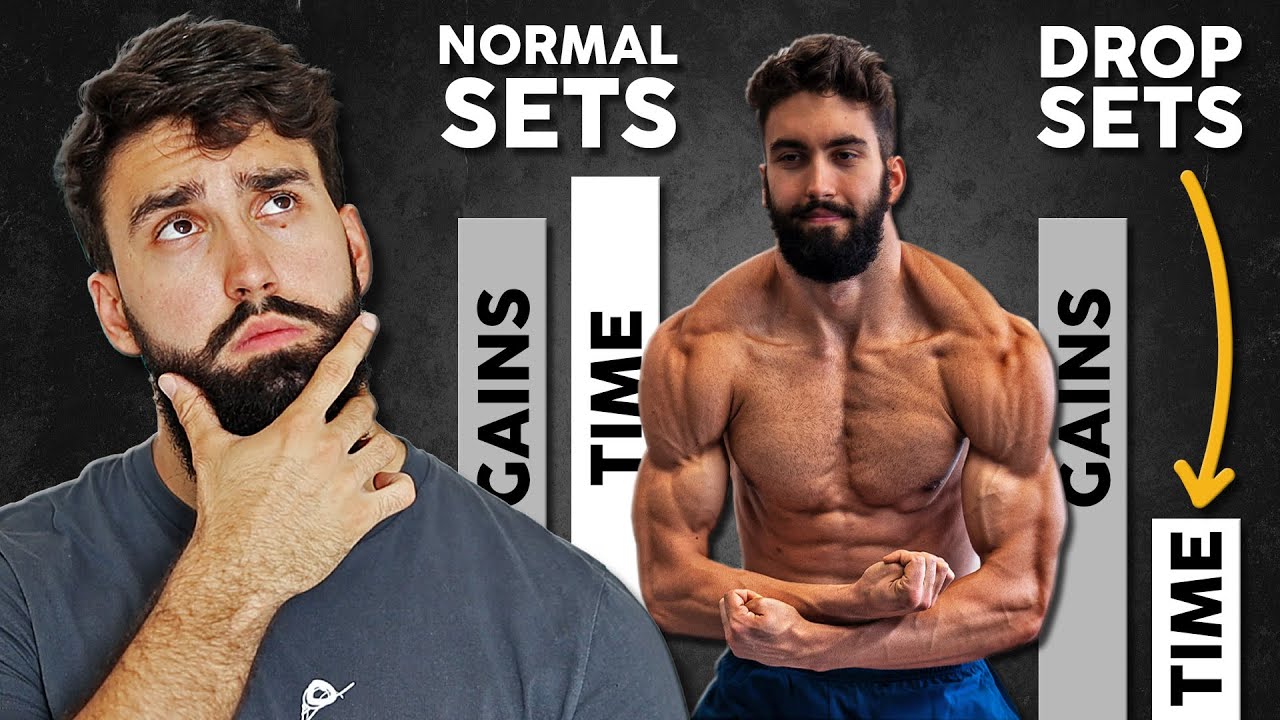 DROP-SETS: grow MORE MUSCLE in LESS TIME (Science Explained)